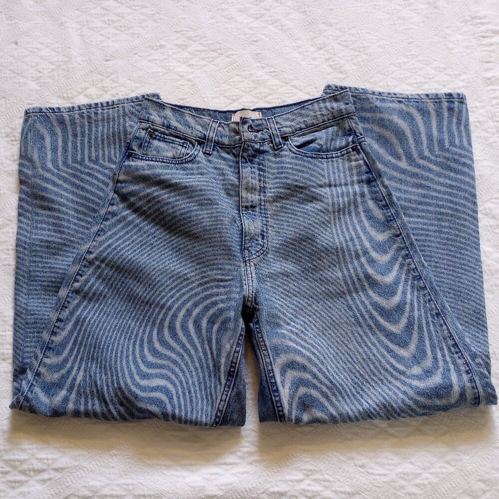 BDG Rih Extreme Baggy Jean - Indigo Sonic Wave Print Size 26